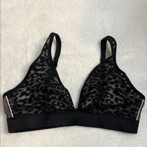 Black Leopard Print Bralette